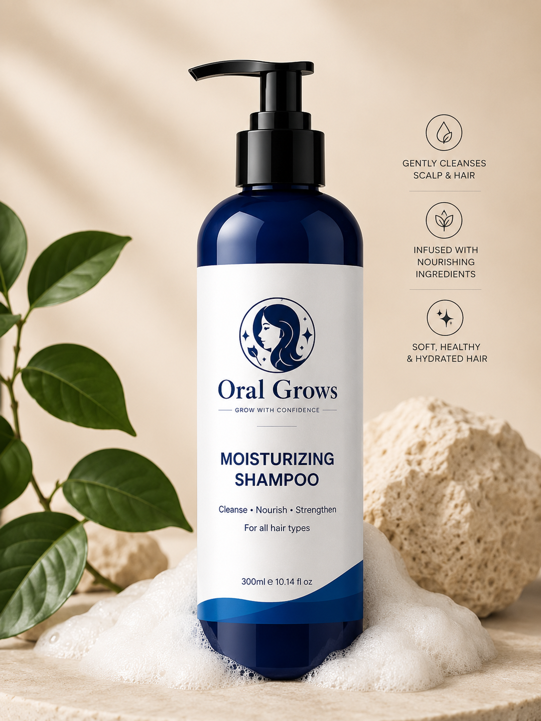 Oral Grows Moisturizing Shampoo